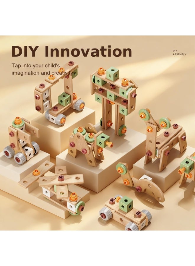 158 Pcs STEM Construction Tool Kit for Kids - Power Drill Toy Set with Portable Case - Role Play Engineering Toys for Toddlers Age 3, 4, 5, 6+ - Image 2